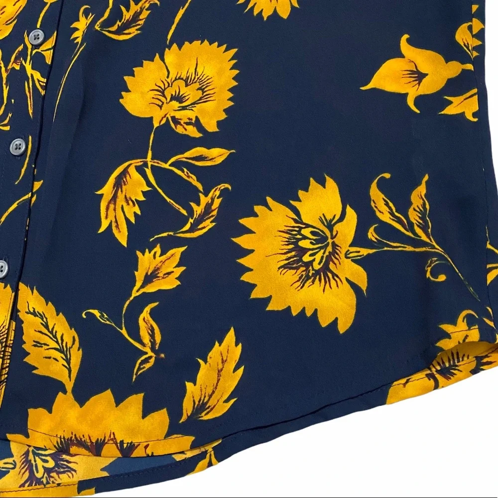 J. Crew button raglan floral top